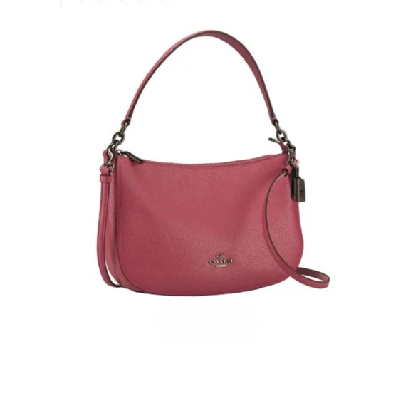 NEW!! Coach Chelsea Polished Pebble Leather Crossbody Satchel – Rose (NWOT) - Picture 4 of 10